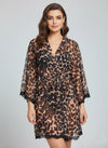 Leopard Print Fancy Nighty for Women