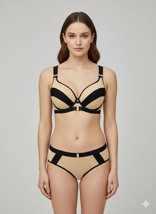 Elegant Padded Bra & Panty Set – Soft Support Stylish Lingerie Set