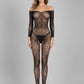 Black Fishnet Bodysuit Stocking for Women Premium Stretchable Lingerie