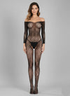 Black Fishnet Bodysuit Stocking for Women Premium Stretchable Lingerie