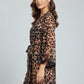 Leopard Print Fancy Nighty for Women – Luxury Soft Satin Sleepwear Robe