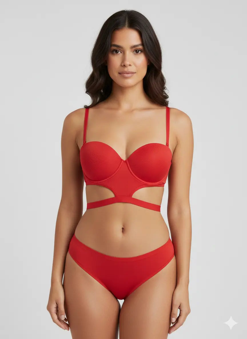 Padded Bra Set – Soft Support Bra & Panty Lingerie Set